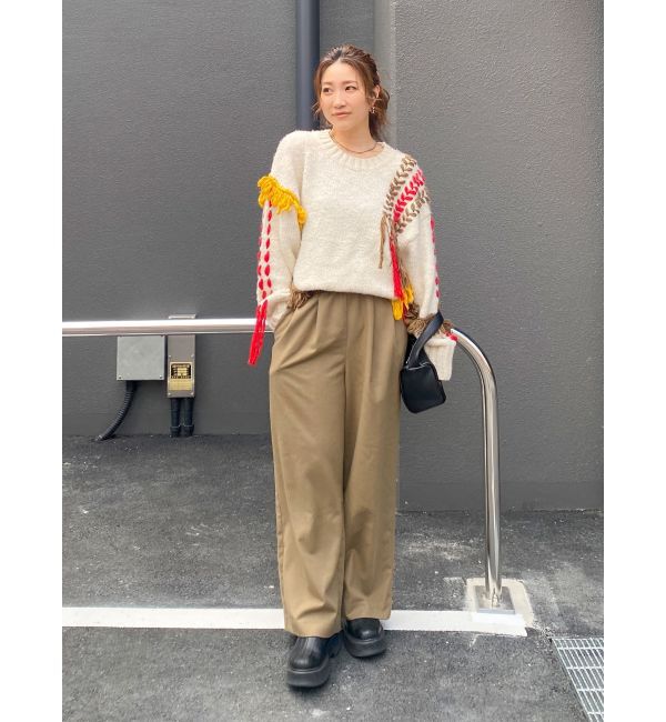 Ungrid「レースアップデザインルーズニット」|ニット・セーター|