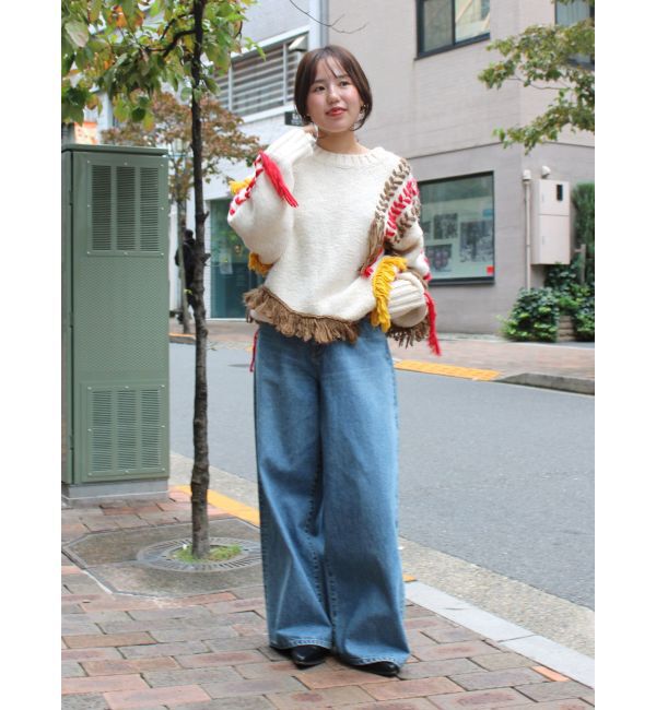 Ungrid「レースアップデザインルーズニット」|ニット・セーター|