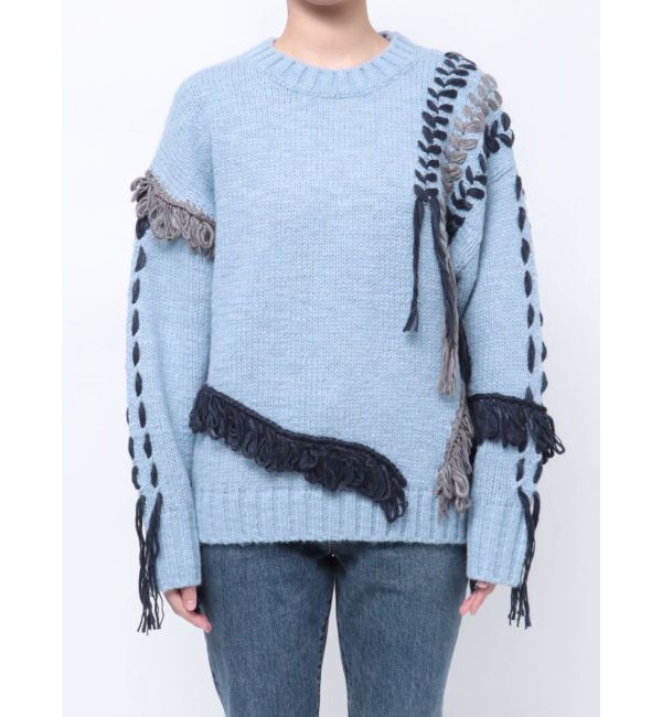 Ungrid「レースアップデザインルーズニット」|ニット・セーター|