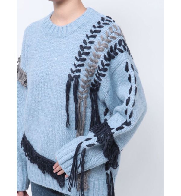 Ungrid「レースアップデザインルーズニット」|ニット・セーター|