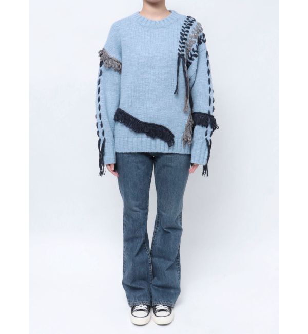 Ungrid「レースアップデザインルーズニット」|ニット・セーター|