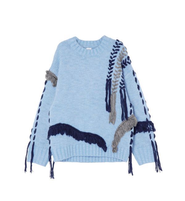 Ungrid「レースアップデザインルーズニット」|ニット・セーター|