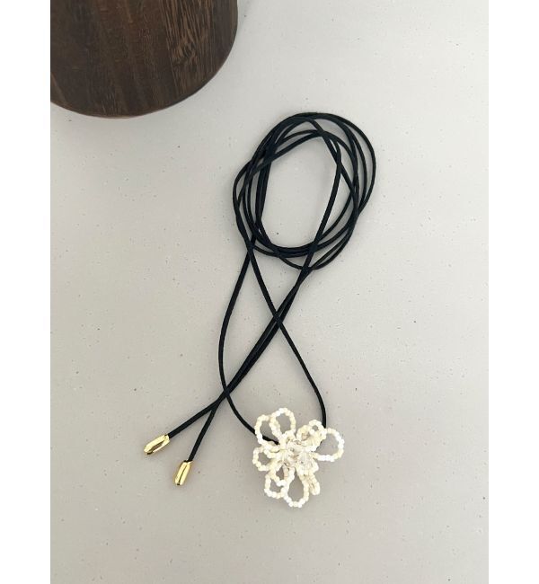 Ungrid「ビーズフラワーモチーフチョーカー」|ネックレス|