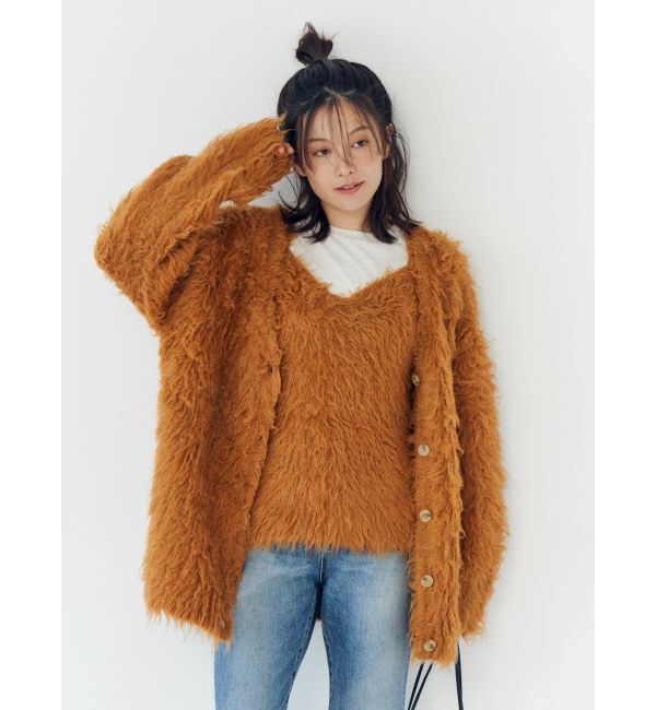 Ungrid「起毛ニットアンサンブル」|カーディガン|