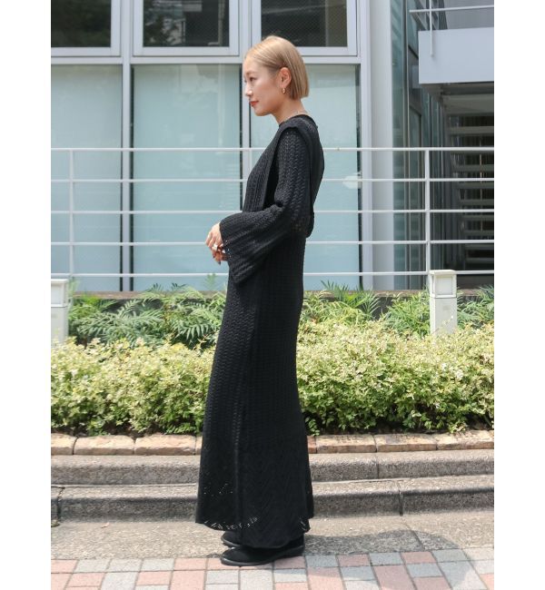 Ungrid「透かし編みニットワンピース」|ワンピース|
