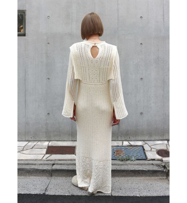 Ungrid「透かし編みニットワンピース」|ワンピース|