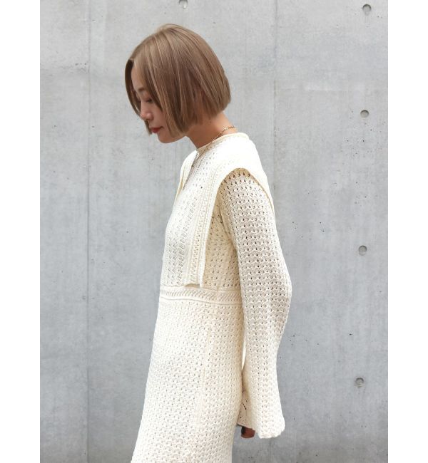 Ungrid「透かし編みニットワンピース」|ワンピース|