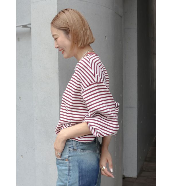 Ungrid「【WEB限定】スリーブボリュームワッフルロングスリーブTee」|Tシャツ・カットソー|