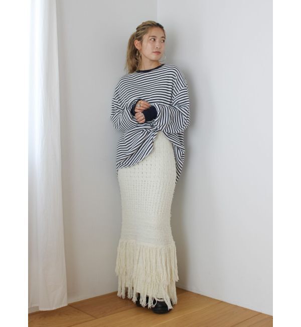 Ungrid「【WEB限定】スリーブボリュームワッフルロングスリーブTee」|Tシャツ・カットソー|