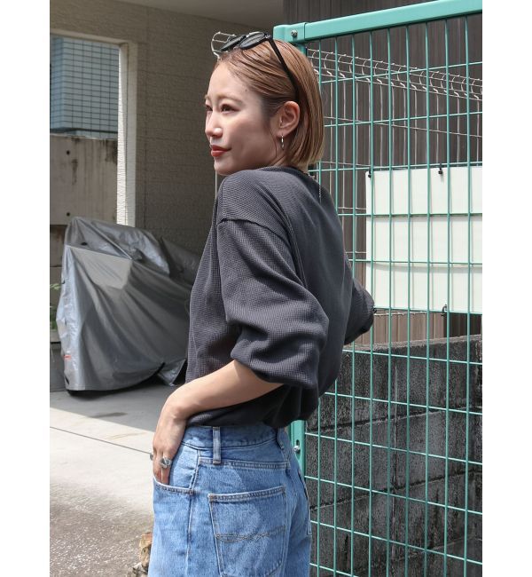 Ungrid「【WEB限定】スリーブボリュームワッフルロングスリーブTee」|Tシャツ・カットソー|