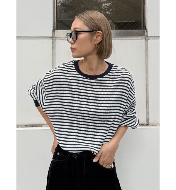 Ungrid「【WEB限定】スリーブボリュームワッフルロングスリーブTee」|Tシャツ・カットソー|