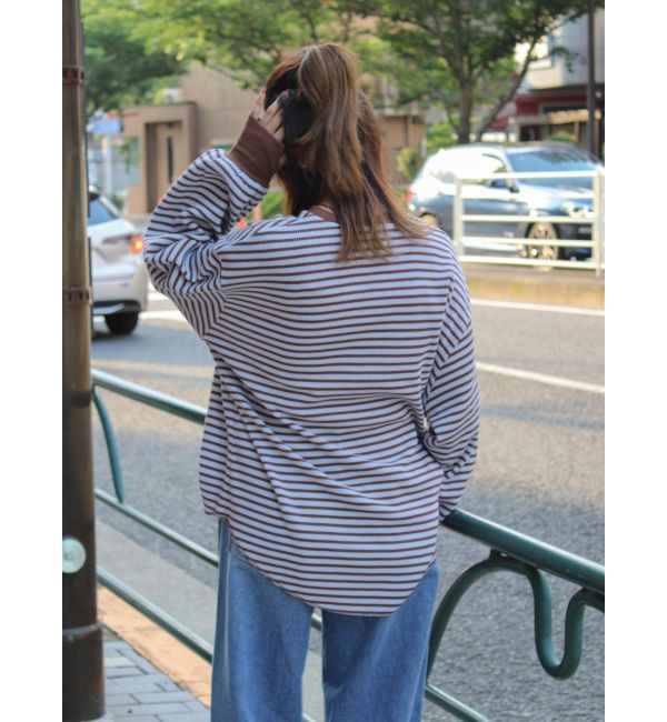 Ungrid「【WEB限定】スリーブボリュームワッフルロングスリーブTee」|Tシャツ・カットソー|