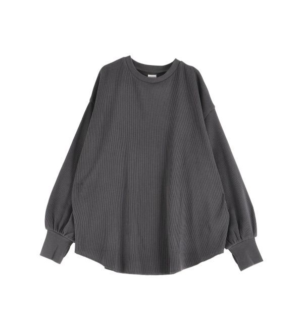 Ungrid「【WEB限定】スリーブボリュームワッフルロングスリーブTee」|Tシャツ・カットソー|