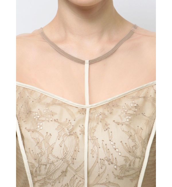 LAGUNAMOON「LADYブロッキングレースワンピース」|ドレス|