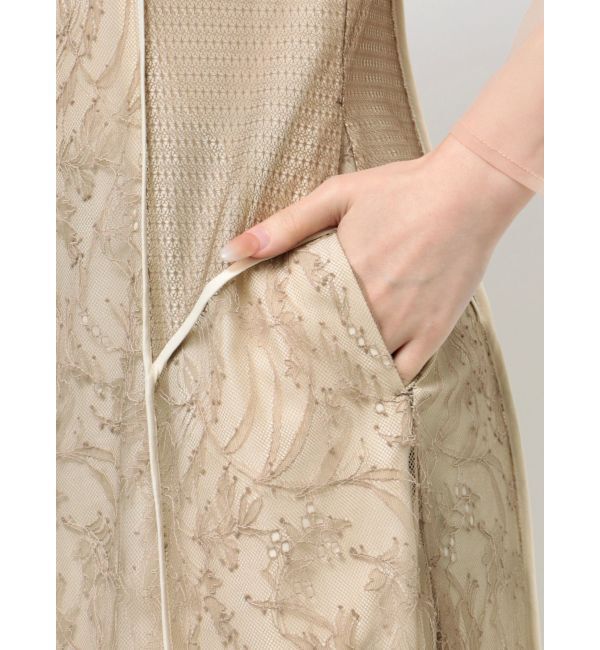 LAGUNAMOON「LADYブロッキングレースワンピース」|ドレス|