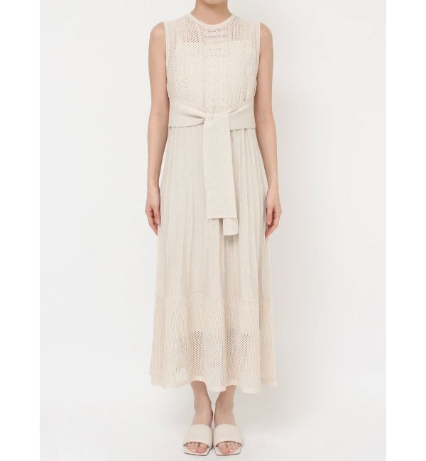 LAGUNAMOON「ストライプメッシュニットワンピース」|ワンピース|