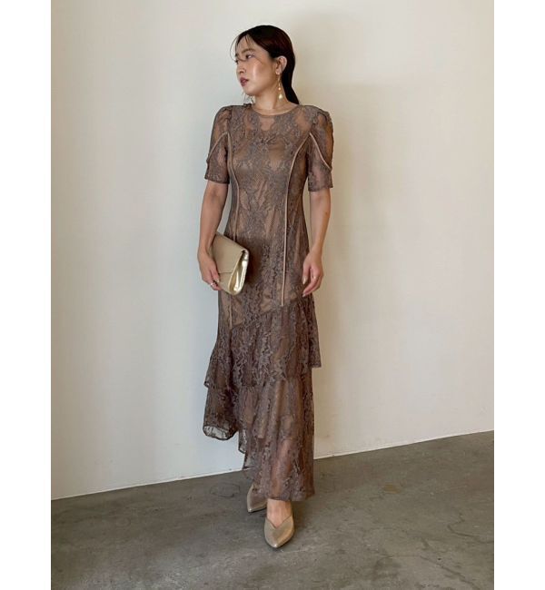 LAGUNAMOON「LADYレースティアードワンピース」|ドレス|