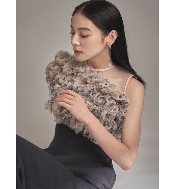 LAGUNAMOON「LADYチュールオフショルパンツドレス」|ドレス|