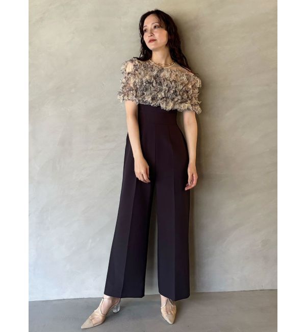 LAGUNAMOON「LADYチュールオフショルパンツドレス」|ドレス|