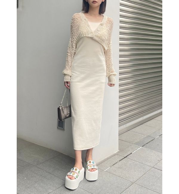 EVRIS「スカシショートカーディガン」|カーディガン|