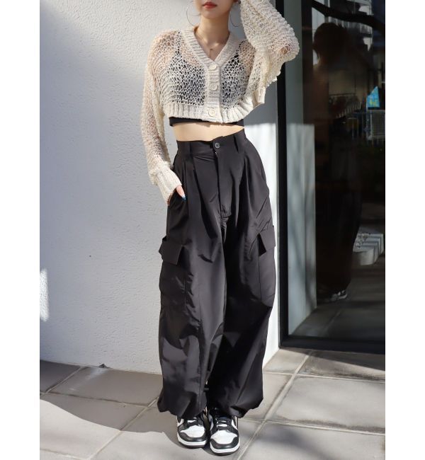 EVRIS「スカシショートカーディガン」|カーディガン|