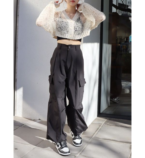 EVRIS「スカシショートカーディガン」|カーディガン|