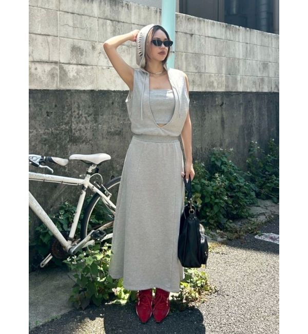 EVRIS「ビスチェセットフーディロングワンピース」|ワンピース|