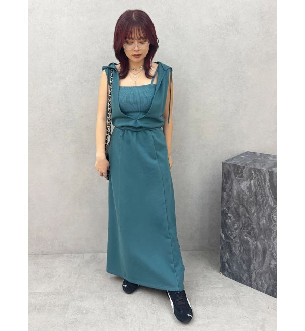 EVRIS「ビスチェセットフーディロングワンピース」|ワンピース|