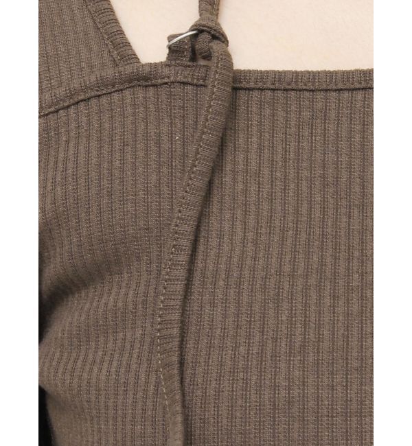 EVRIS「ストラップリブカットトップス」|Tシャツ・カットソー|