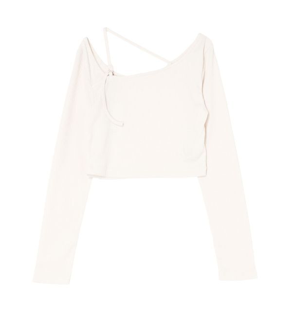 EVRIS「ストラップリブカットトップス」|Tシャツ・カットソー|