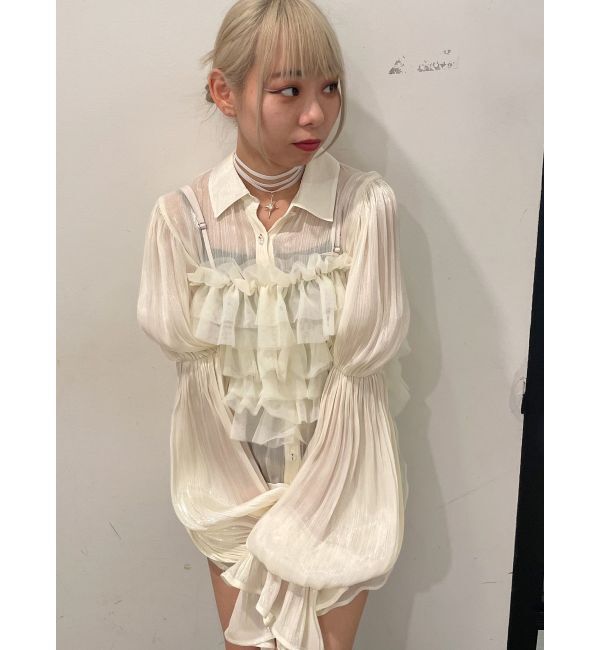 jouetie「ボリュームスリーブシアーシャツ」|シャツ・ブラウス|