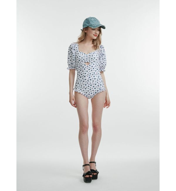 jouetie「フラワーパフスリーブモノキニ」|コンビネゾン|