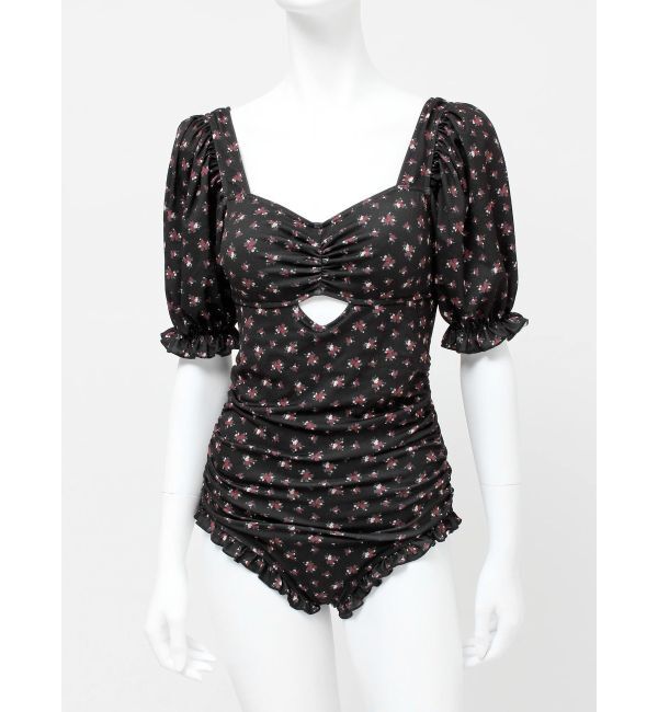 jouetie「フラワーパフスリーブモノキニ」|コンビネゾン|