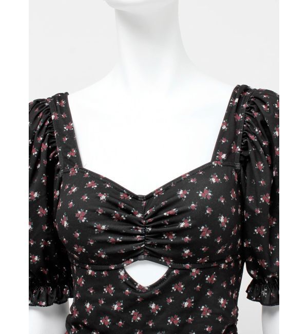 jouetie「フラワーパフスリーブモノキニ」|コンビネゾン|