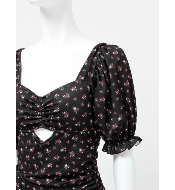 jouetie「フラワーパフスリーブモノキニ」|コンビネゾン|