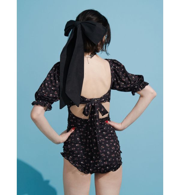 jouetie「フラワーパフスリーブモノキニ」|コンビネゾン|