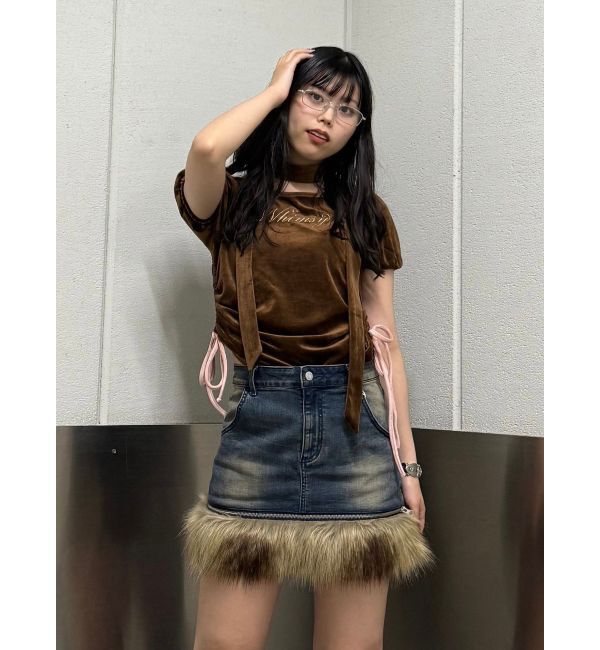 jouetie「ベロアチョーカートップス」|Tシャツ・カットソー|