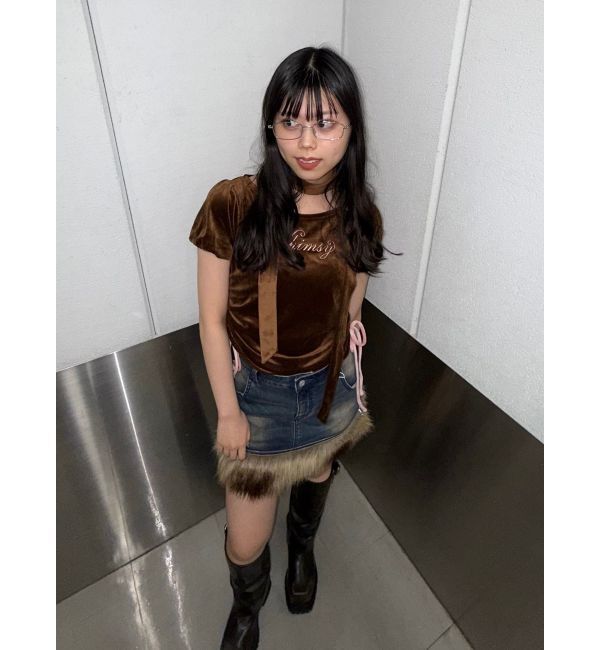 jouetie「ベロアチョーカートップス」|Tシャツ・カットソー|