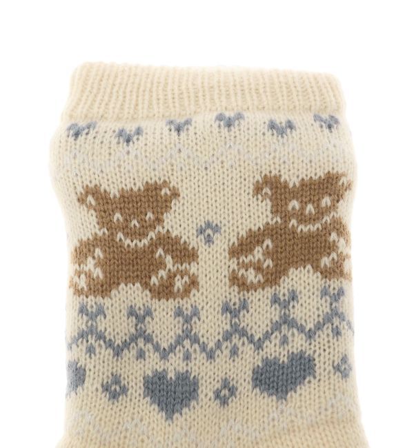 merry jenny「もこもこbear knit socks」|ソックス|