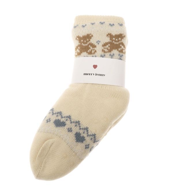 merry jenny「もこもこbear knit socks」|ソックス|