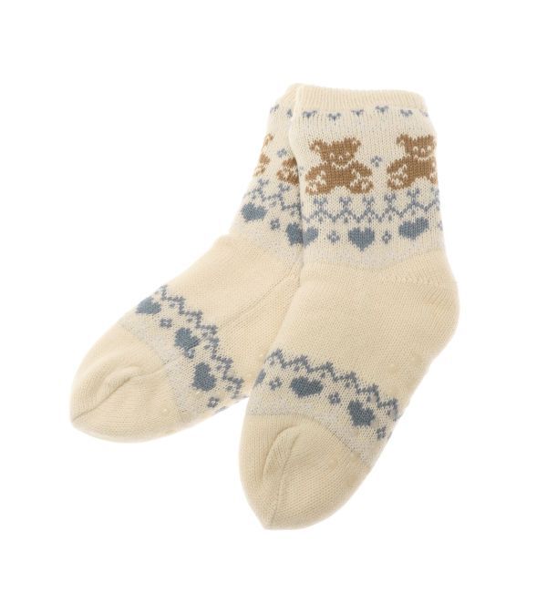 merry jenny「もこもこbear knit socks」|ソックス|