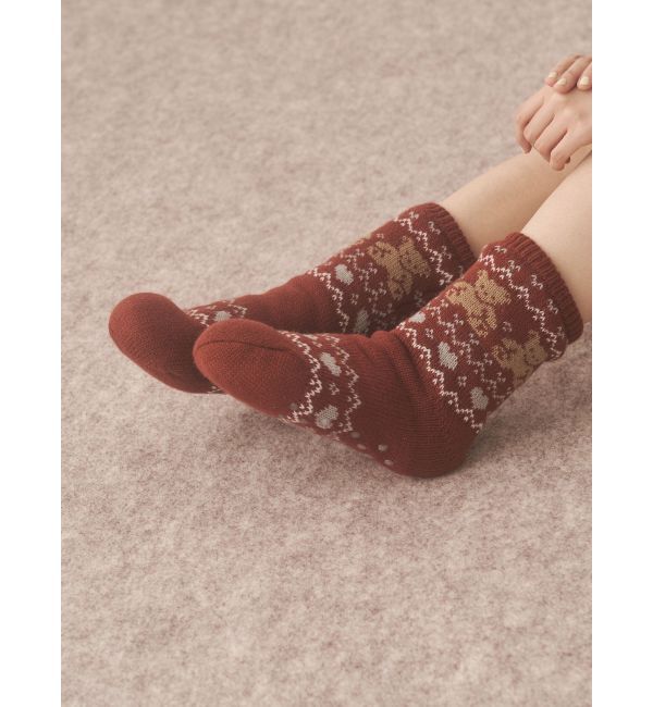 merry jenny「もこもこbear knit socks」|ソックス|