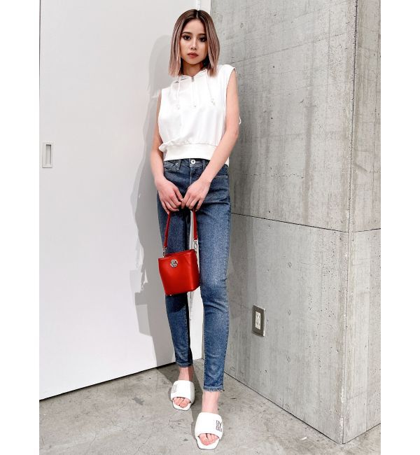 GYDA「ハーフZIPノースリーブショートパーカー」|Tシャツ・カットソー|