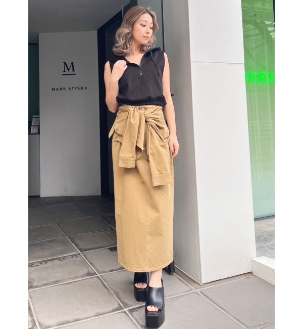 GYDA「ハーフZIPノースリーブショートパーカー」|Tシャツ・カットソー|