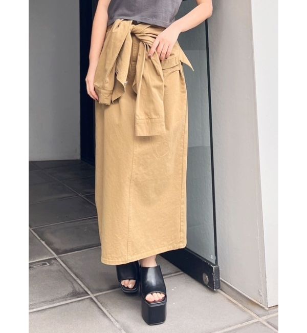 GYDA「loinclothロングスカート」|スカート|カーキ