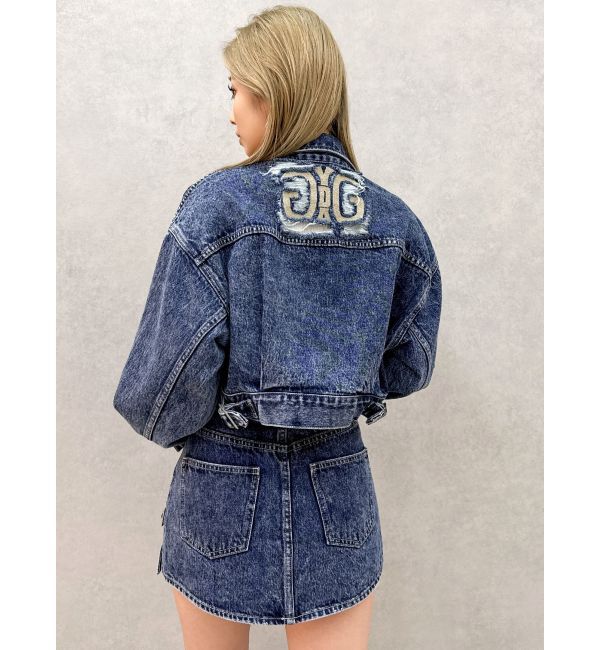 GYDA「ハイウエストBELTデザインデニムスカートライクショートパンツ」|スカート|