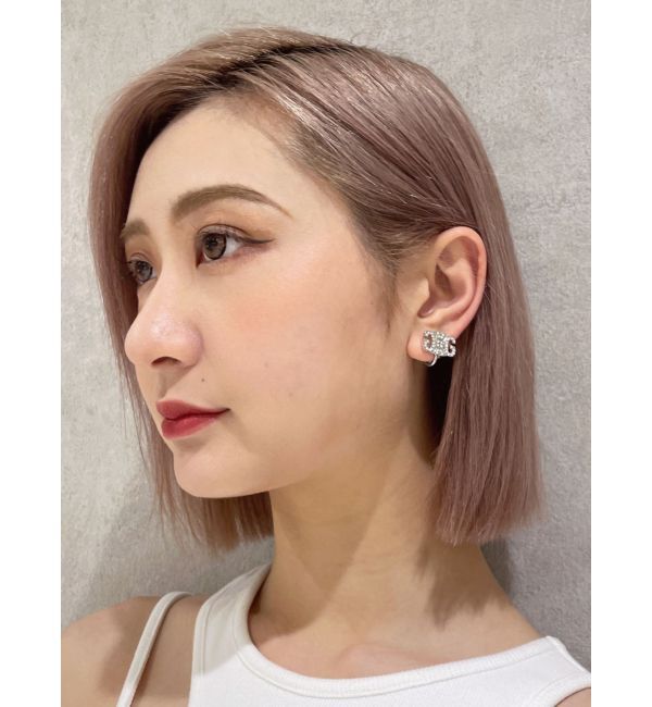 GYDA「JEYSUS Symmetry GYDAラインストーンイヤリング」|イヤリング|