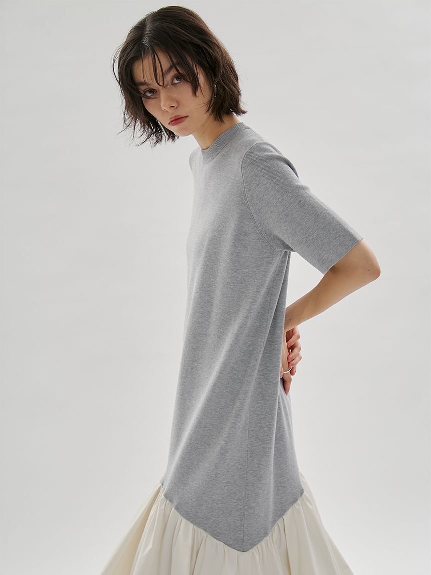 emmi atelier「ニットドッキングワンピース」|ワンピース|