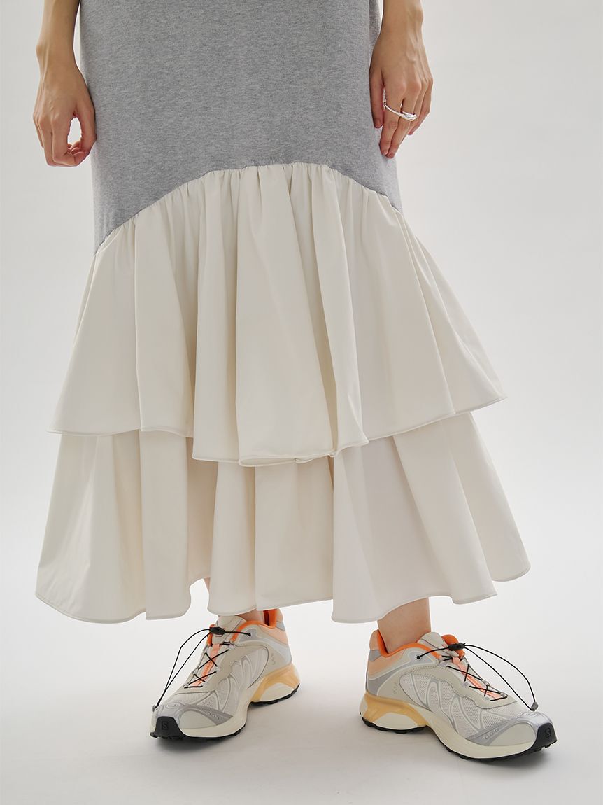 emmi atelier「ニットドッキングワンピース」|ワンピース|