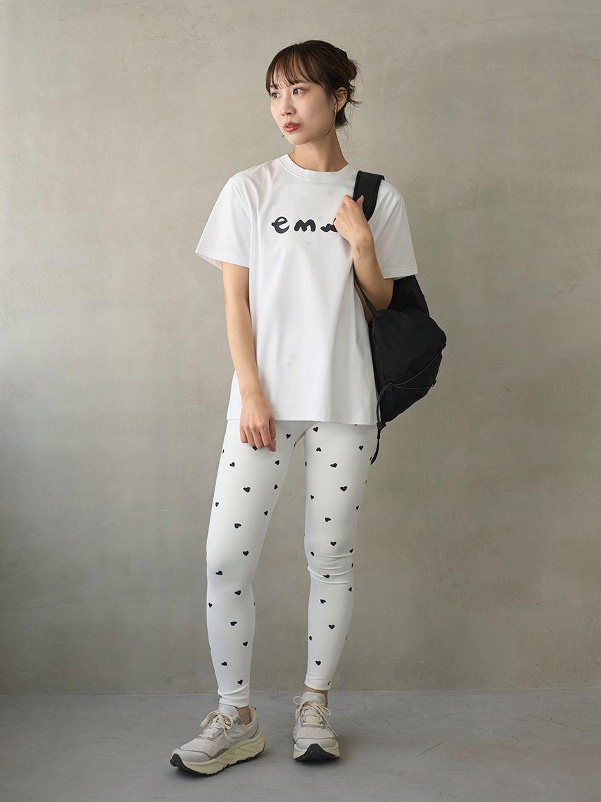 emmi yoga「【HEART】 ハートパターンレギンス/UVカット/接触冷感」|その他|